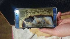 Uno de los Samsung Galaxy Note 7 que explotaron.