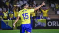 Lucas P�rez, tras marcar un gol con el C�diz esta temporada