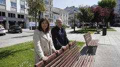 Soledad Montes y Jos Castro son los impulsores de la nueva plataforma vecinal del centro de Lugo