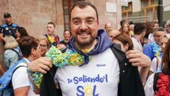 El presidente del Principado, Adrián Barbón, este sábado en los actos organizados con motivo del 86º Descenso Internacional del Sella