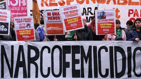 Manifestacin en Buenos Aires por el feminicidio de las tres jvenes argentinas