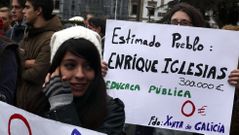 Manifestaci�n de estudiantes en A Coru�a