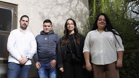 De izquierda a derecha, los ganaderos Pablo Rodr�guez, Alberto Cascudo, Mar�a Castro y M�nica Requeijo