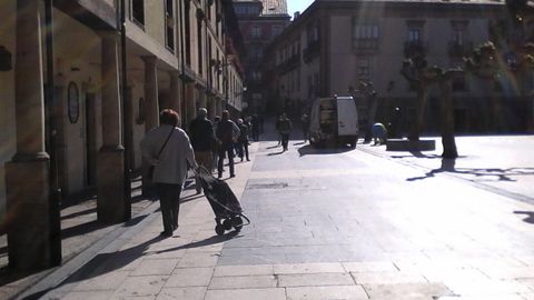 En la plaza del Font�n. Oviedo.
