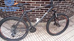 La bicicleta en la que circulaba el detenido