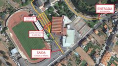 Plano de la zona de A Pinguela en la que se desarrollar� el cribado