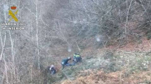 Rescate del senderista de 66 a�os en Caleao