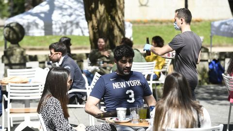 En Lal�n las terrazas tambi�n se llenaron