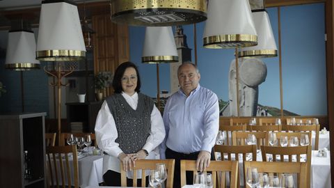 Patricia con su padre, Manuel Lois, que abri el local