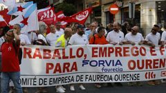Manifestacin para demandar carga de trabajo para Faurecia
