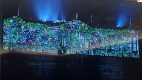 Una de las im�genes de la proyecci�n de la noche del 24 de julio. Espect�culo de luz y sonido del Ap�stolo
