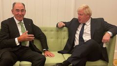 Ignacio S�nchez Gal�n, presidente de Iberdrola, esta semana con el primer ministro brit�nico