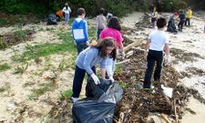 Los peque�os se entregaron durante toda la ma�ana del jueves a esta iniciativa medioambiental.