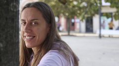 Gala Mestres, que anunci su embarazo la pasada semana, en la ferrolana Plaza de Armas