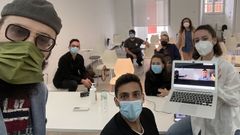 Miembros del equipo de investigaci�n del estudio sobre tecnolog�a y rural en A Mari�a