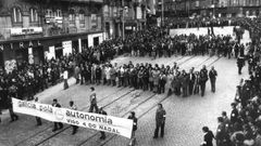 Histrica manifestacin en Vigo no Nadal de 1979 para reclamar a autonoma