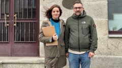 Sonia Fondevila, concejala del BNG de Porqueira, con el diputado provincial nacionalista, Bernardo Varela.