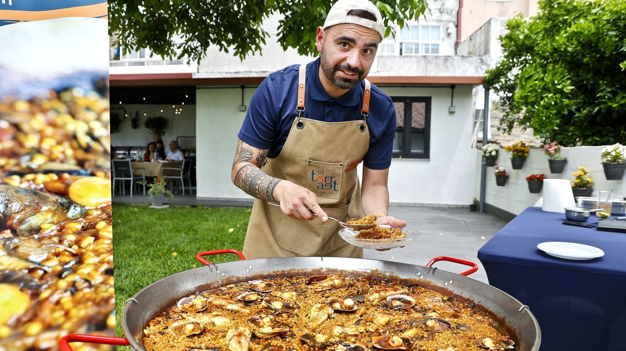 El chef que lleva la cultura de la paella a Galicia