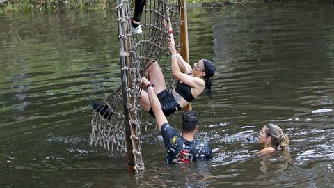 Pruebas de la Gladiator Race en la isla de las esculturas de Pontevedra