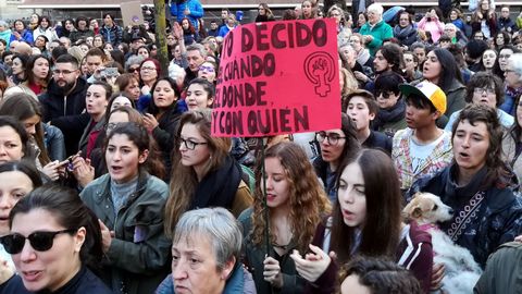 Manifestaci�n contra la sentencia en el juicio de La Manada en Gij�n