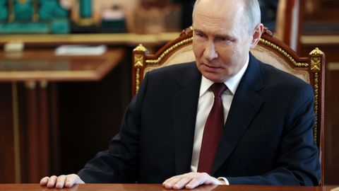 El presidente ruso, Vladimir Putin, este sábado en Moscú.