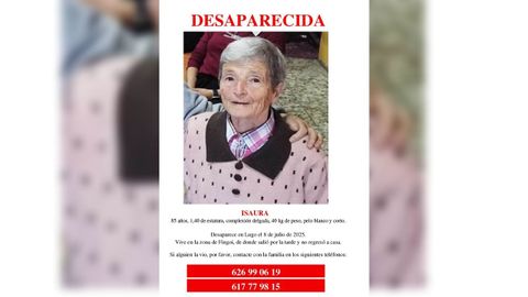 Cartel de la mujer desaparecida en Lugo