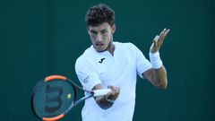 El tenista espaol Pablo Carreo durante el partido de la primera ronda del torneo de Wimbledon que se disputa en Londres, Reino Unido. 