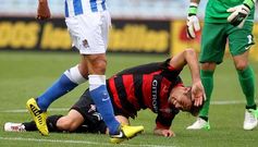 De Lucas se lamenta de una ocasión que tuvo en el primer tiempo. Después marcó el tanto vigués.