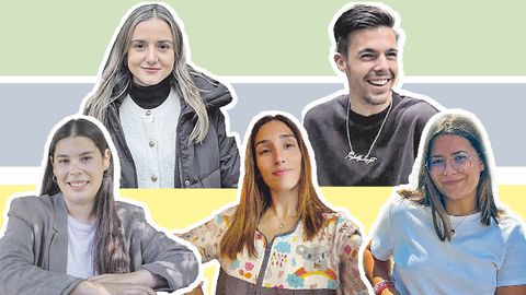 De izquierda a derecha y de arriba a abajo: In�s Tenreiro, C�sar Fern�ndez, Alicia S�nchez, M�nica Rom�n y Carmen Castro.