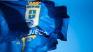 Bandera del Real Oviedo y bandera de Asturias