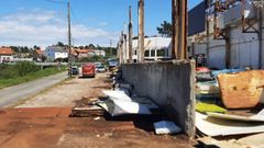 Incendio en una nave abandonada en Couso