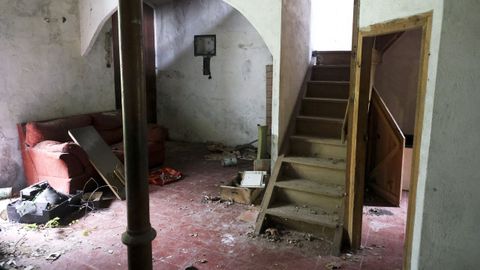 Interior de la estaci�n de Franza, en Mugardos. 