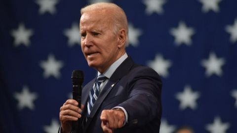 Biden durante su discurso en Pensilvania, donde mostr� un tono en�rgico, enfadado y contundenten contra los rifles de asalto