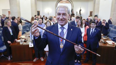 Jos Tom, en la toma de posesin de su segundo mandato como presidente de la Diputacin, en junio del 2023