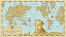Mapa del segundo viaje de circunnavegación a la Tierra que partió del puerto de A Coruña el 24 de julio de 1525