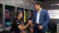 Irarragorri en el vestuario del Sporting