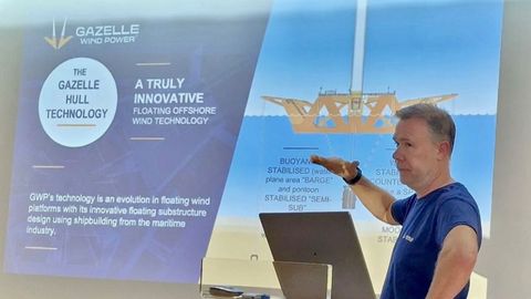 Responsabels de Gazelle Wind presentan el proyecto ante la APDL.