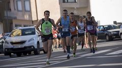 Imagen de una de las pruebas, en Fisterra