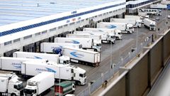 Camiones cargando en el Puerto de Vigo