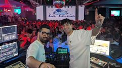 Los dos pinchadiscos que pusieron msica en la madrugada del domingo,Aitor Alfonsn y lex Pita.