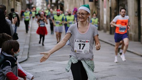 Carreras de San Silvestre en Ourense.La capital ourensana disfrut del ambiente festivo de su particular prueba de fin de ao