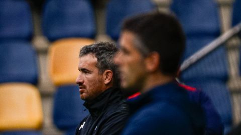 Rub�n Dom�nguez en el partido ante el filial del Athletic 
