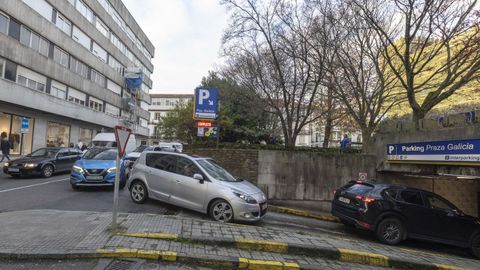 Entrada del p�rking de la plaza de Galicia en una imagen de archivo