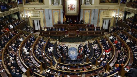 Vista del hemiciclo del Congreso de los Diputados.
