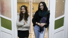 In�s y Andrea, retratadas el viernes pasado en el comedor social de Rubalcava