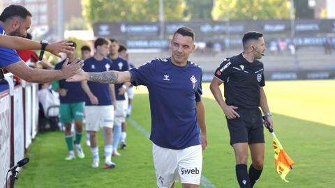 Iago Aspas, antes del amistoso entre Celta y Sporting en A Lomba de hace una semana.