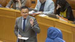 Jos� Gonz�lez, conselleiro de Emprego, en la sesi�n plenaria del Parlamento gallego el pasado abril
