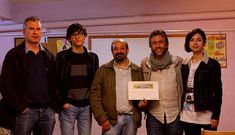En la foto, el equipo de �Pedigree� en la recepci�n de un premio, con Abel Carbajal, segundo a la izquierda.