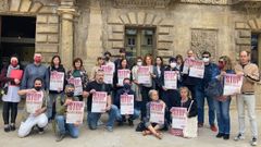 Imagen de archivo de una concentraci�n de CCOO contra el acoso laboral en el Centro de Arte de Avil�s
