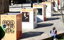 la Praza do Cristo del Porri�o acoge la muestra de calle Rostros de las colecciones de Abanca y Afundaci�n..la Praza do Cristo del Porri�o acoge la muestra de calle Rostros de las colecciones de Abanca y Afundaci�n